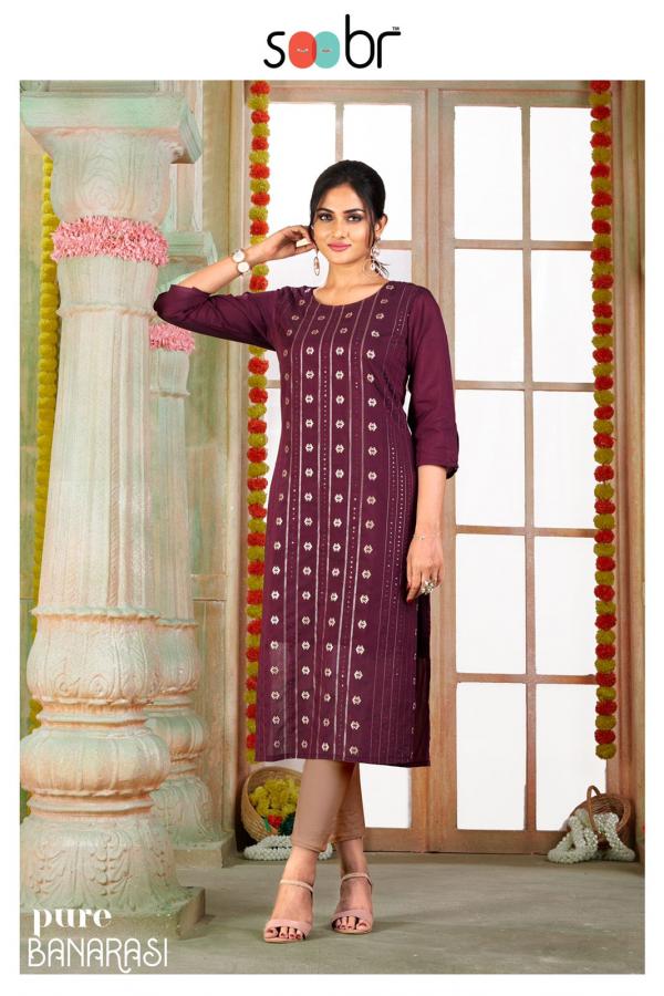 Soobr Banarasi Silk Designer Exclusive Kurti Collection